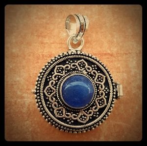 New Blue Aventurine 925 Silver Poison Pendant.